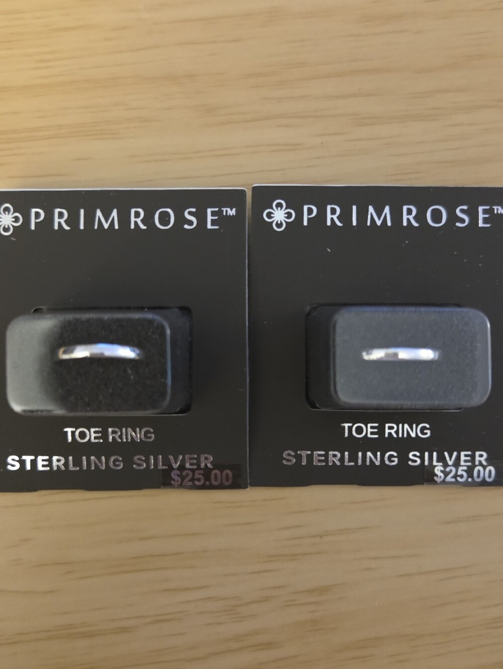 Pair Of Sterling Silver Toe Rings